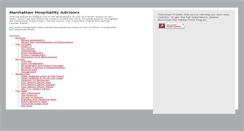 Desktop Screenshot of manhattanhospitalityadvisors.com